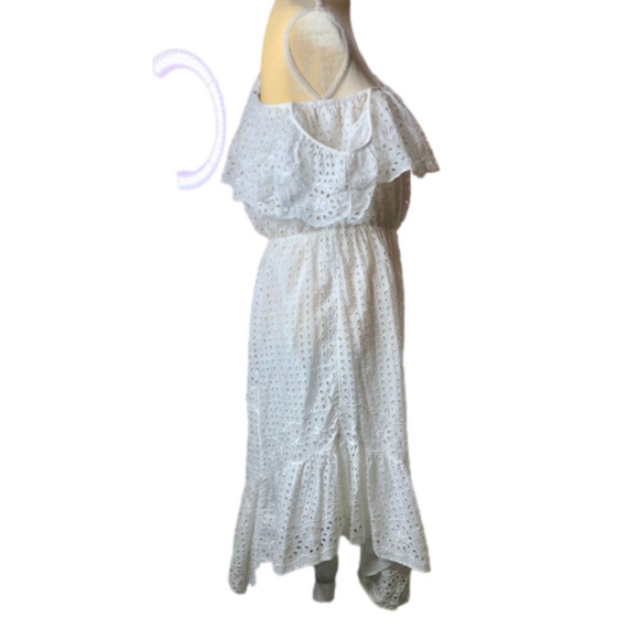 JOIE White Porcelain NWT Corynn Eyelet Dress Size Large - Picture 6 of 10